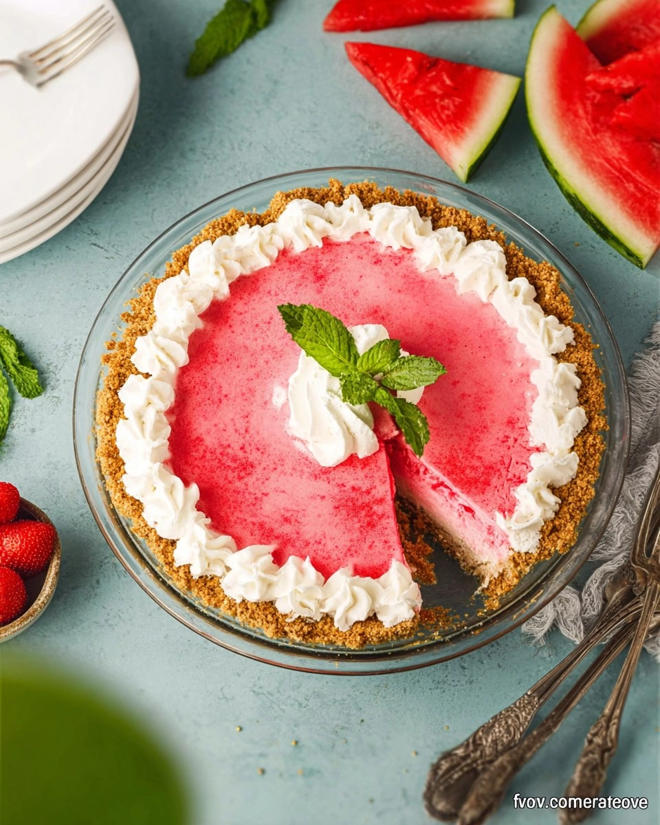 No-Bake Watermelon Pie: An Easy Summer Dessert