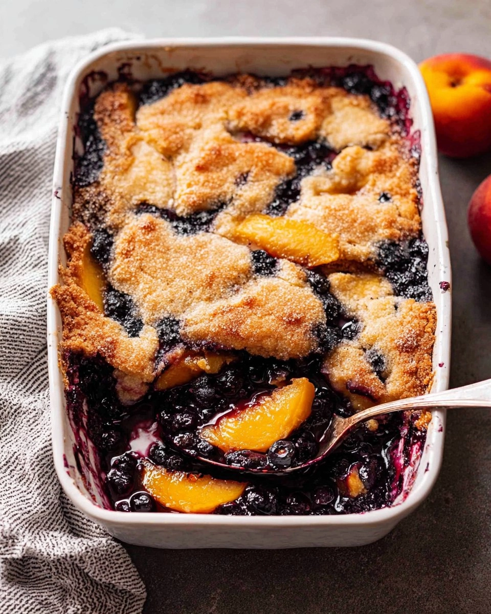 Peach Blueberry Cobbler