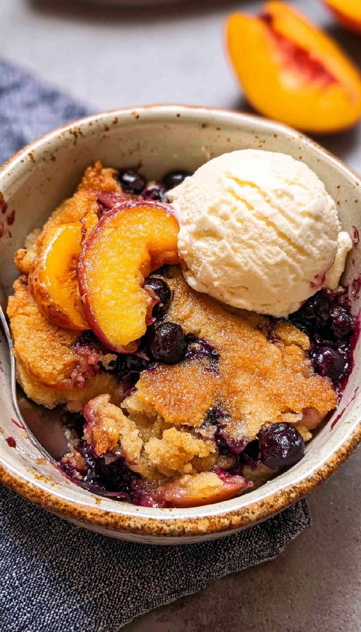 Peach Blueberry Cobbler