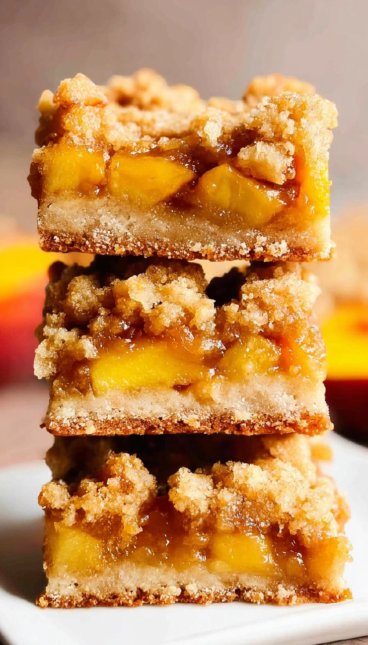 Peach Crumble Bars 