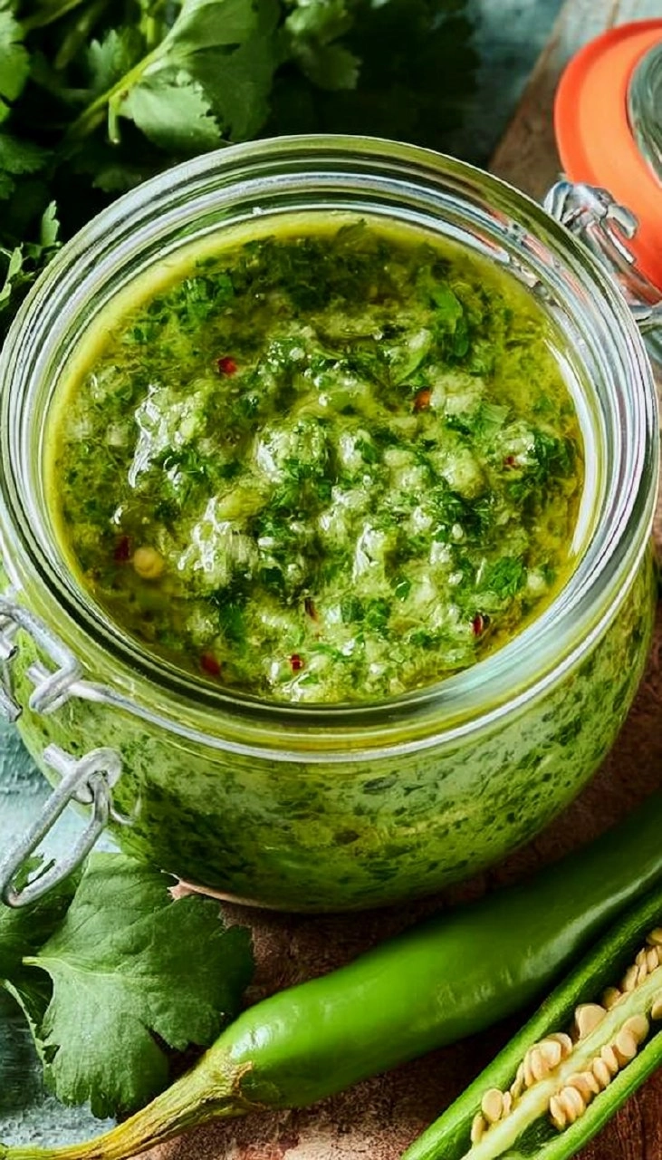 Spicy Chimichurri Sauce with Jalapeño