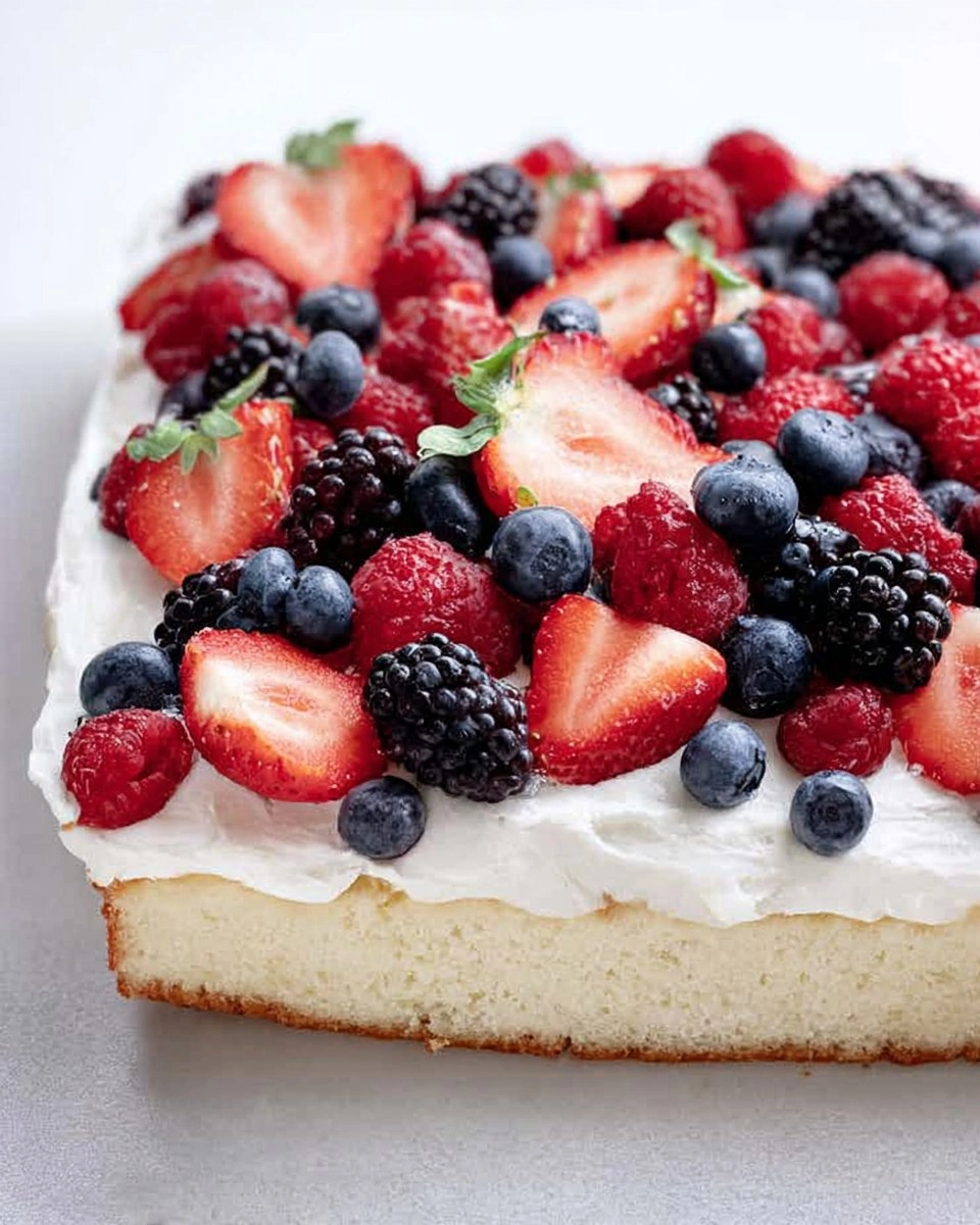 Berries & Cream Sheet Cake