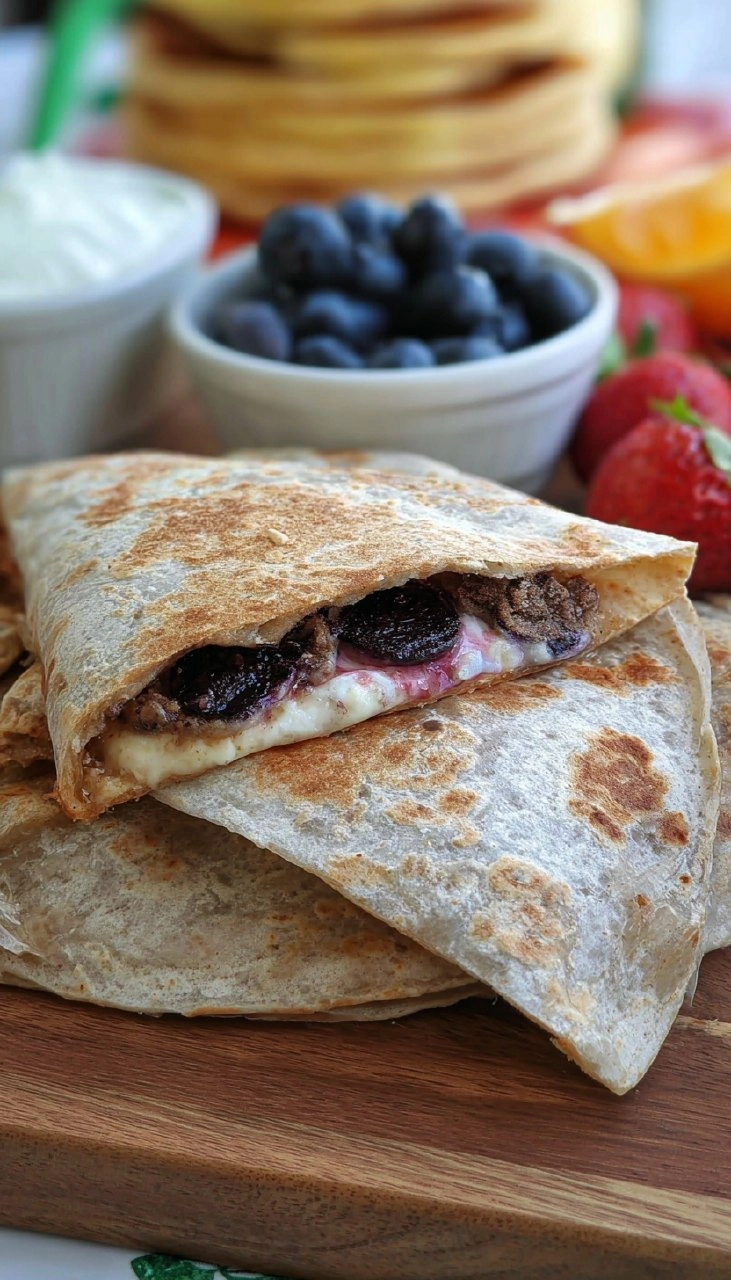 Blueberry Breakfast Quesadilla 55 Blueberry Breakfast Quesadilla