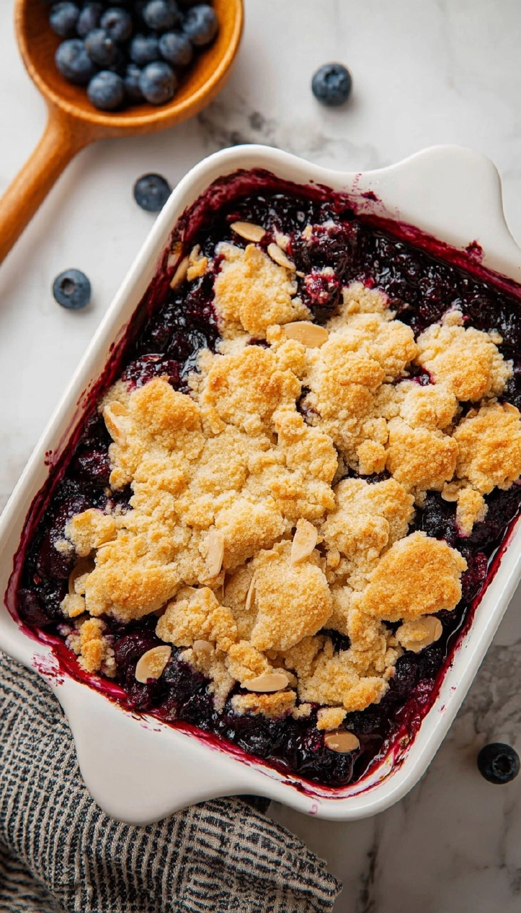 Blueberry Cobbler with Almond Topping