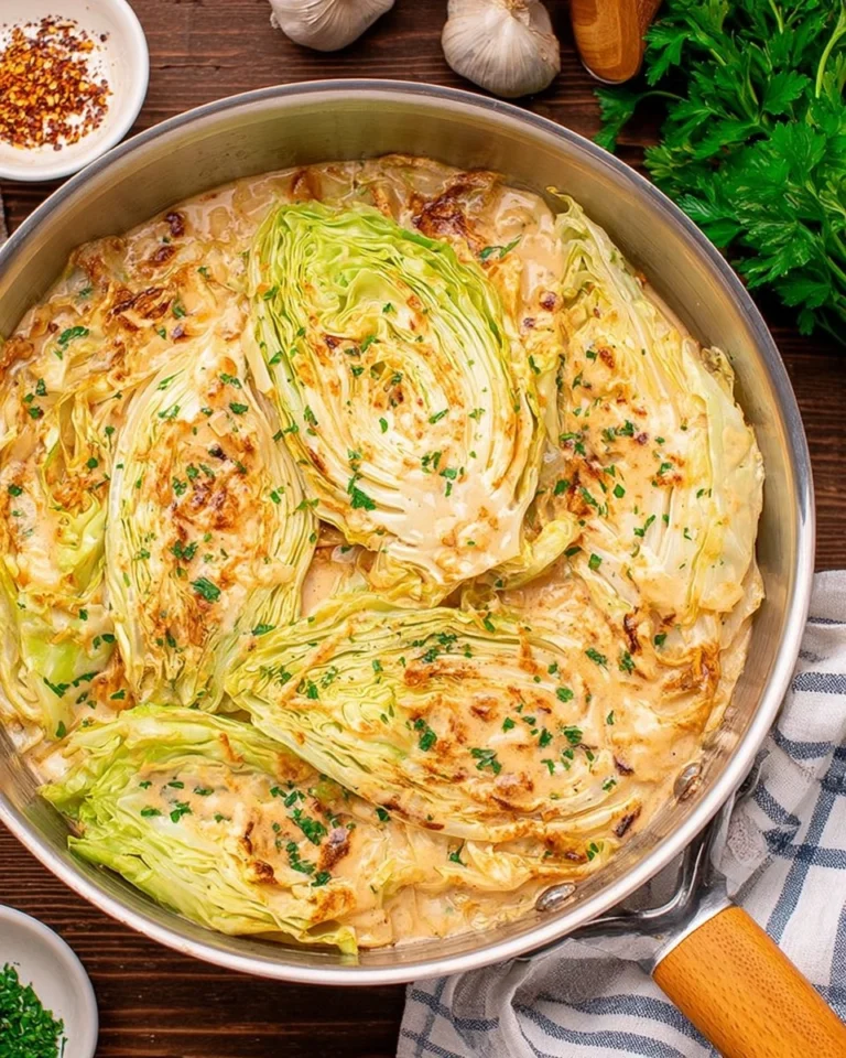 Creamy-Garlic-Parmesan-Cabbage-Low-Carb-Skillet-Recipe-Recipe