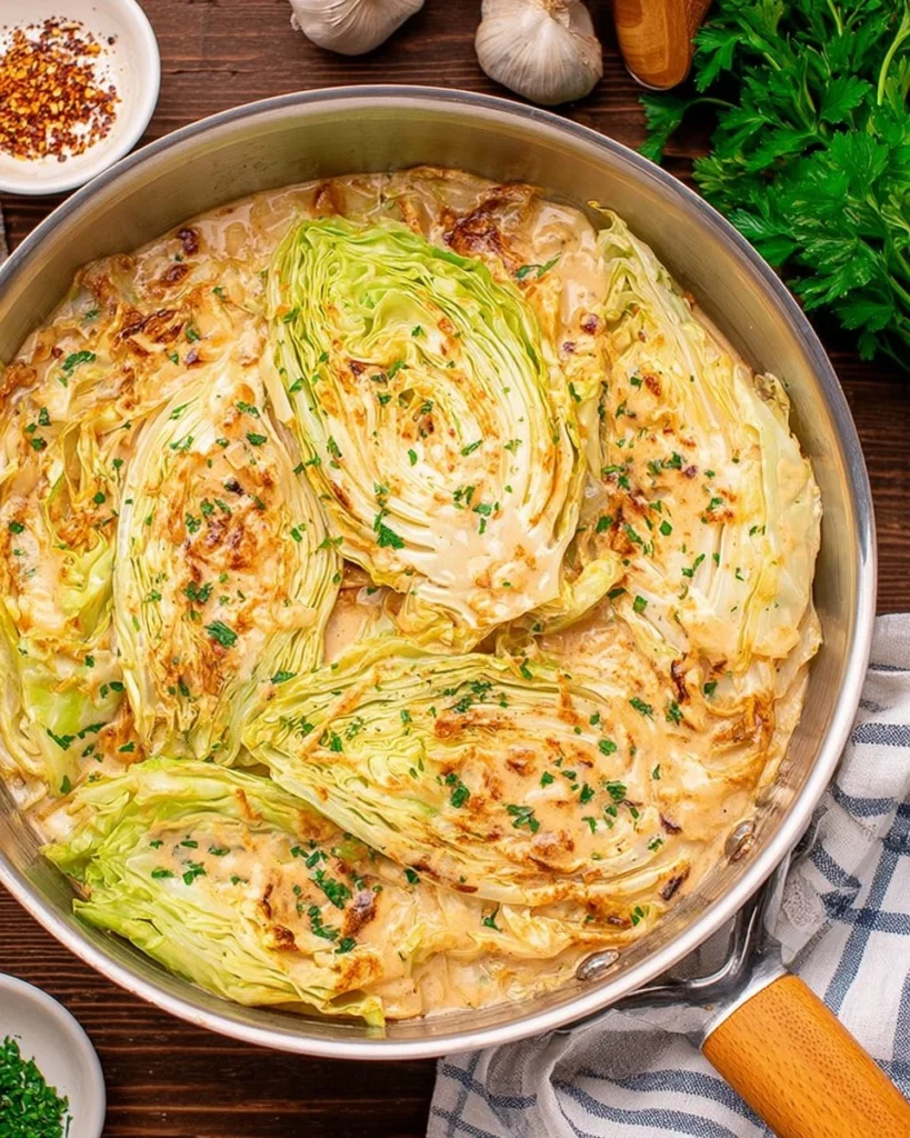 Creamy-Garlic-Parmesan-Cabbage-Low-Carb-Skillet-Recipe-Recipe
