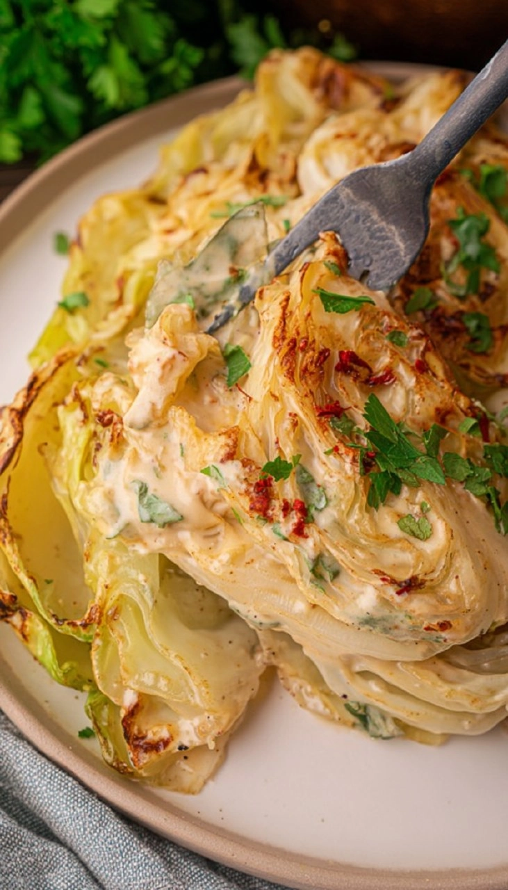 Creamy Garlic Parmesan Cabbage (Low Carb Skillet Recipe)