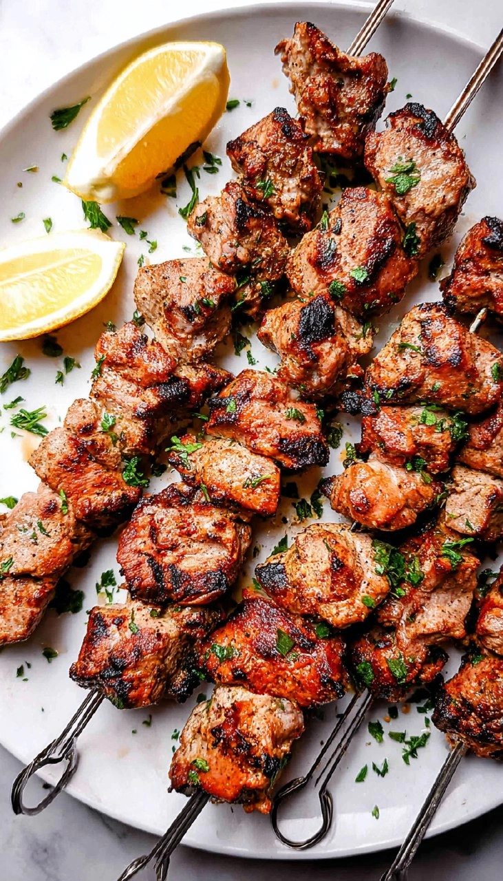 Greek Pork Souvlaki Skewers