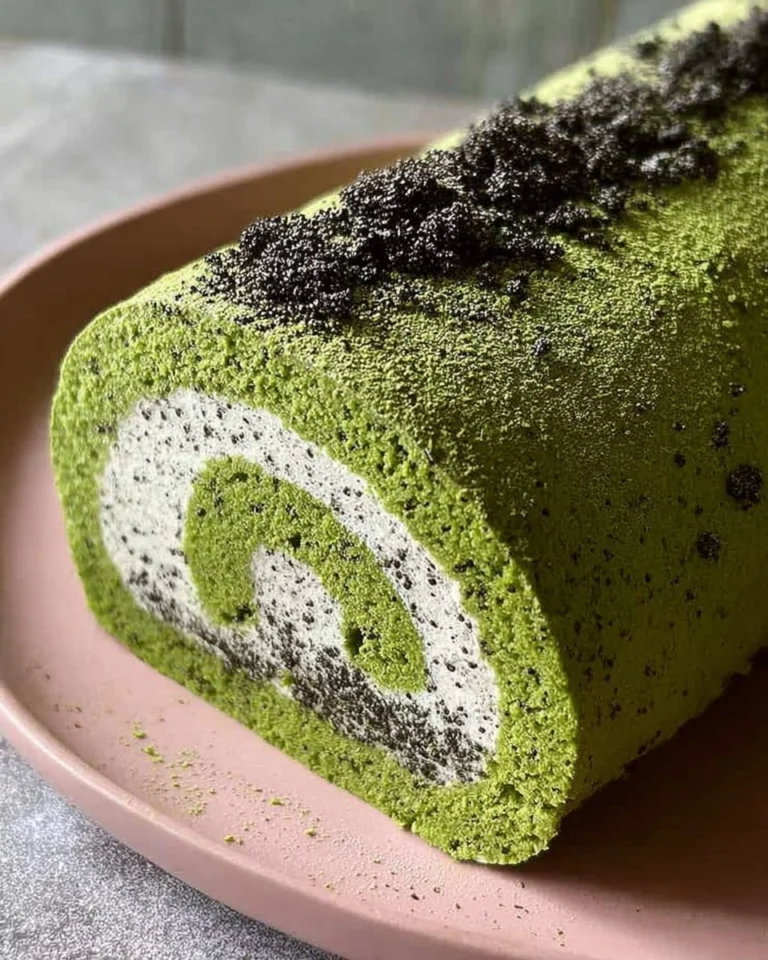 Matcha-Swiss-Roll-Cake-with-Black-Sesame-Mousse-Recipe