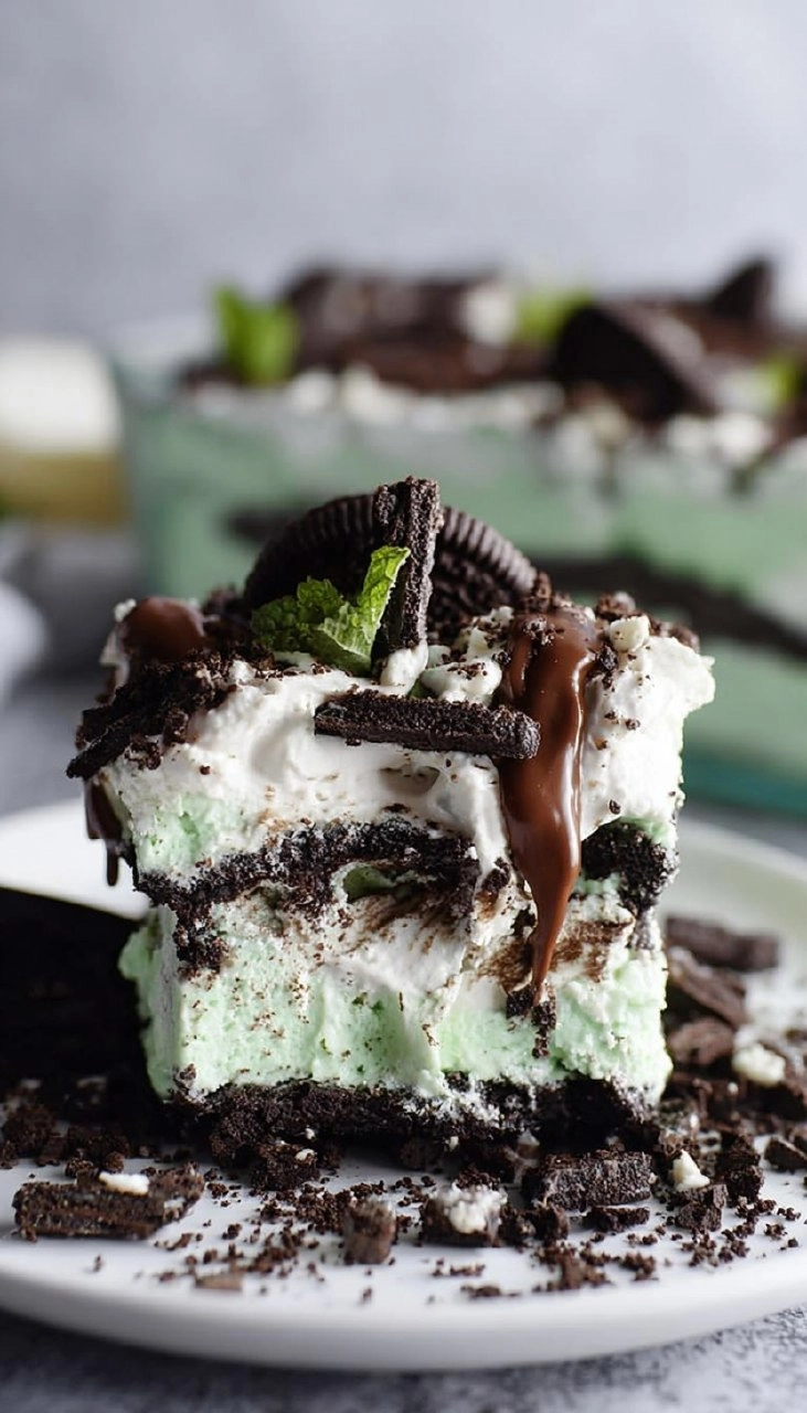 Mint Oreo Ice Cream Dessert