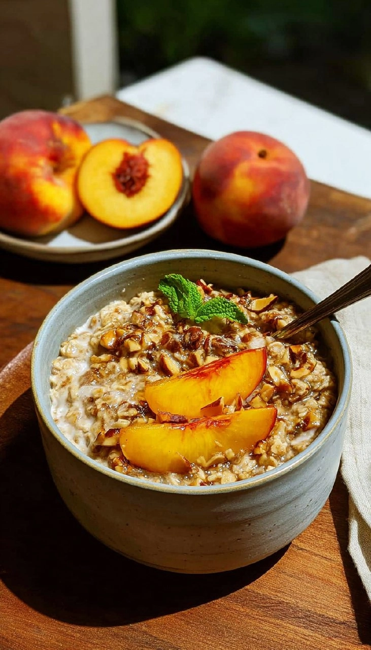 Peach Cobbler Oatmeal