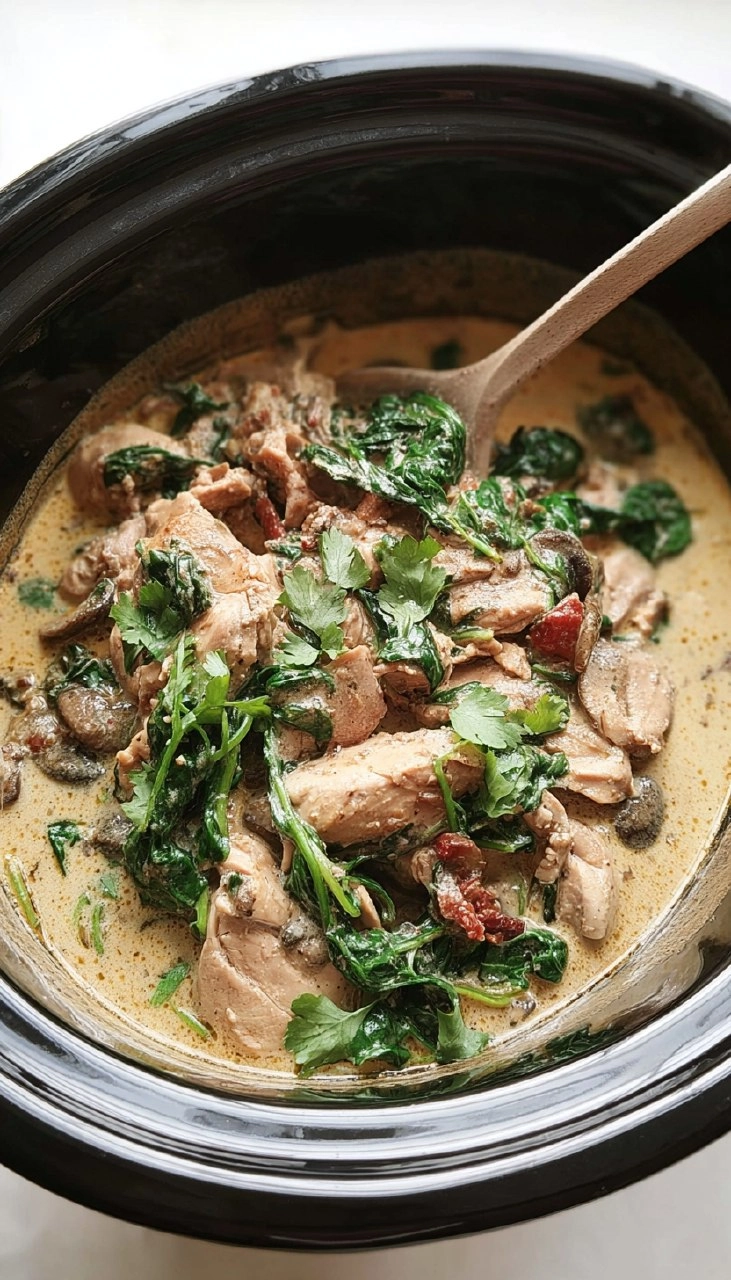 Slow Cooker Tuscan Chicken (Creamy, 10-Minute Prep)