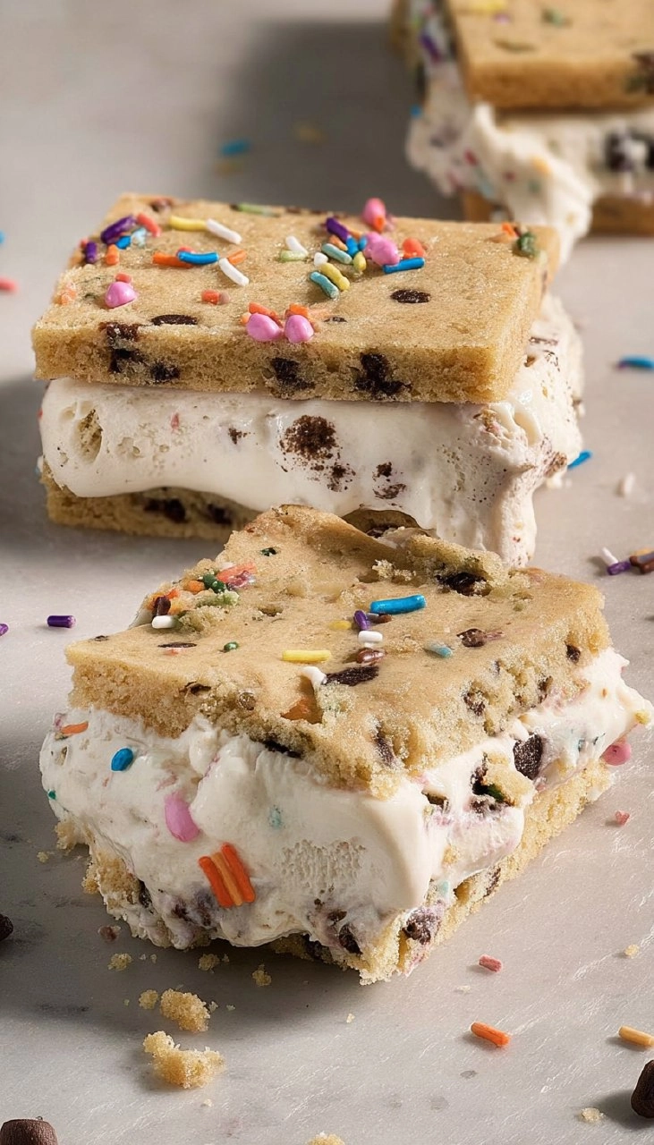 Vegan Cookie Dough Ice Cream Sandwiches