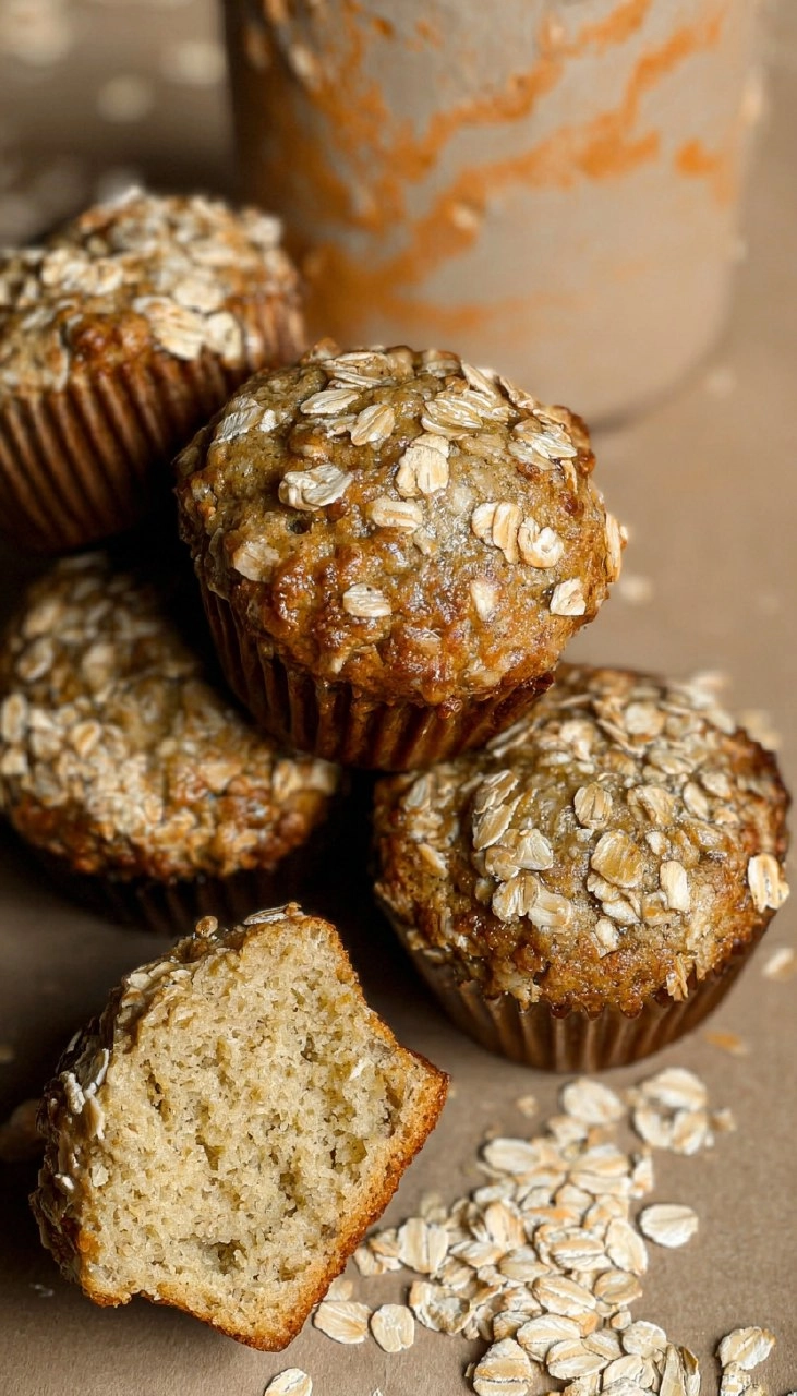 Apple Oat Muffins with Greek Yogurt
