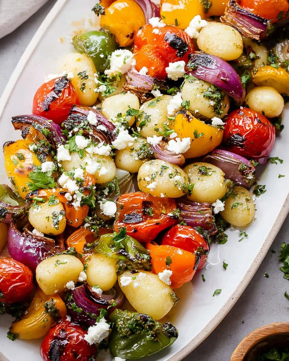 Rainbow Grilled Gnocchi Skewers