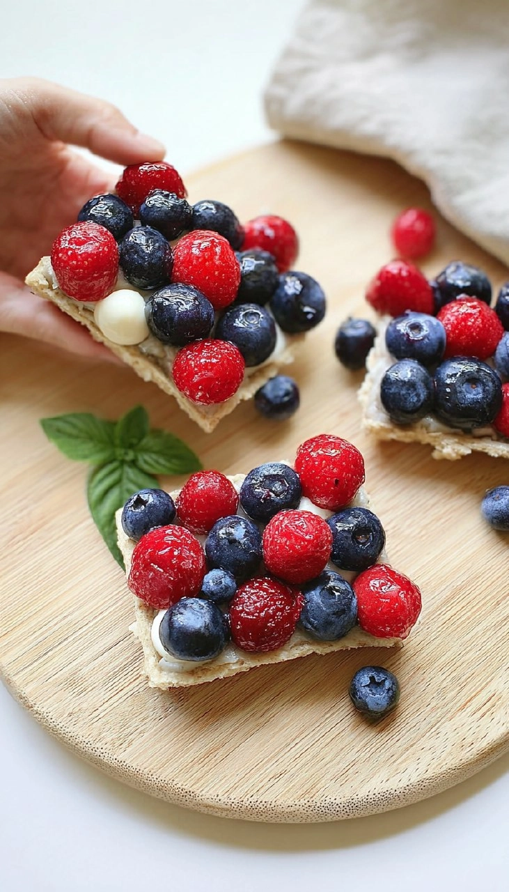Red, White, and Blue Berry Dessert Bites