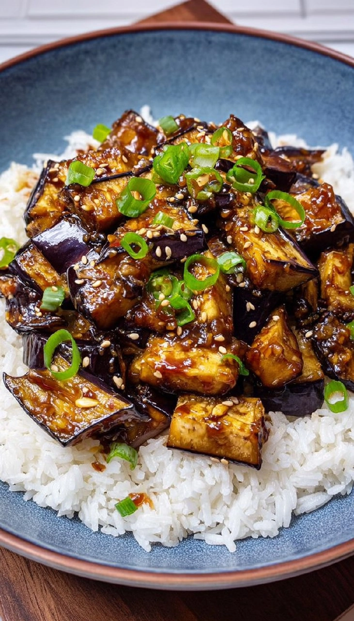 Sticky Teriyaki Eggplant