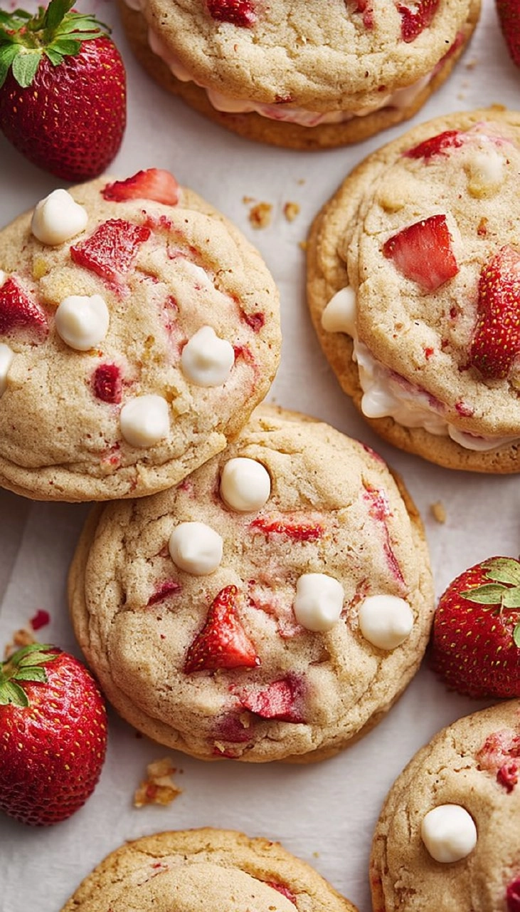 Strawberries and Cream Cookies (The Best Strawberry Flavor!)