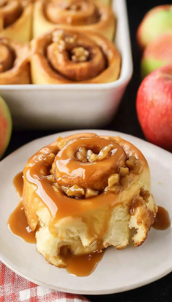 Caramel Apple Cinnamon Rolls