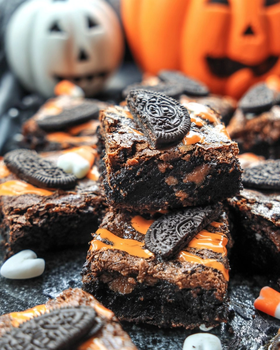 Halloween Oreo Brownies