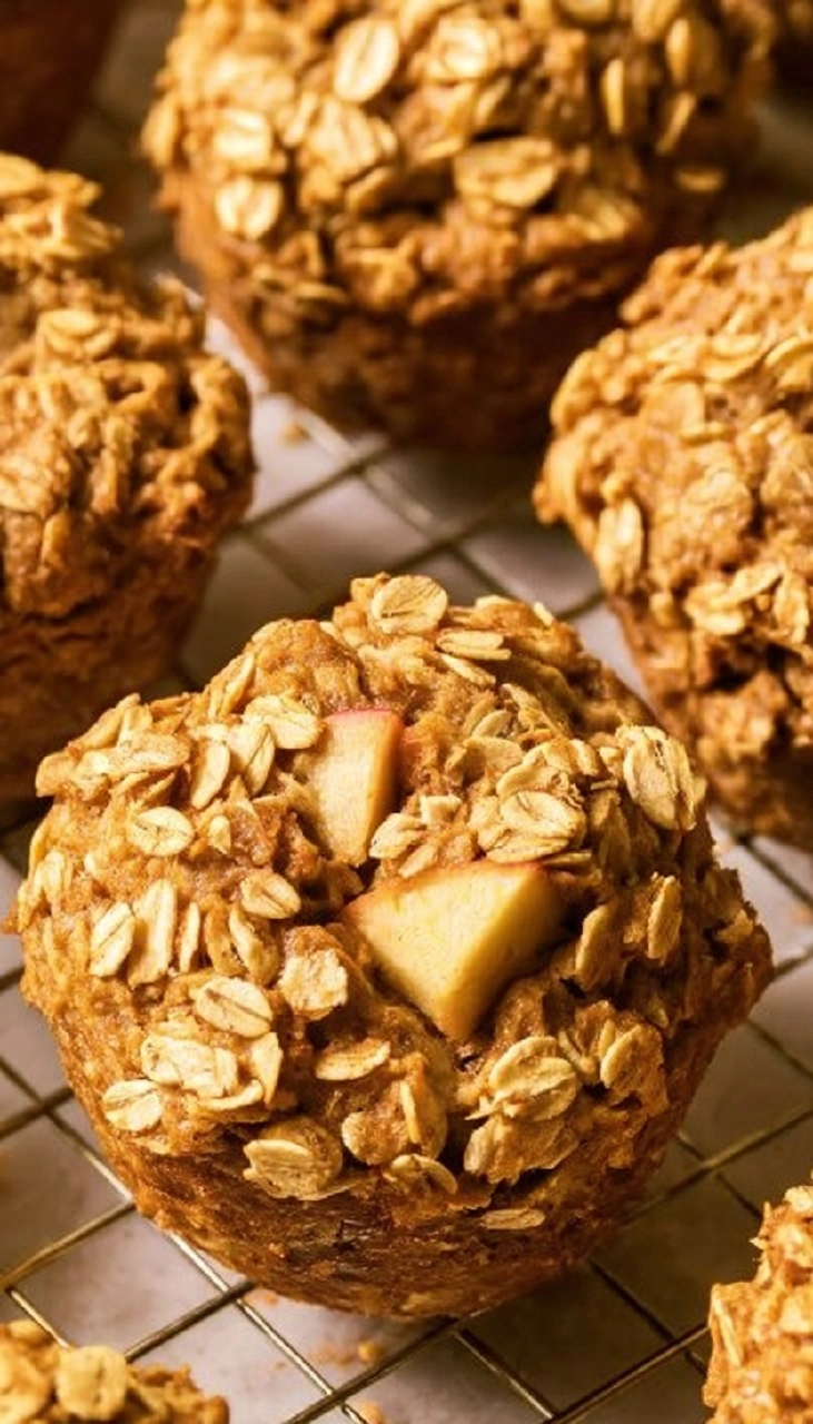 Healthy Apple Oatmeal Muffins (One Bowl)