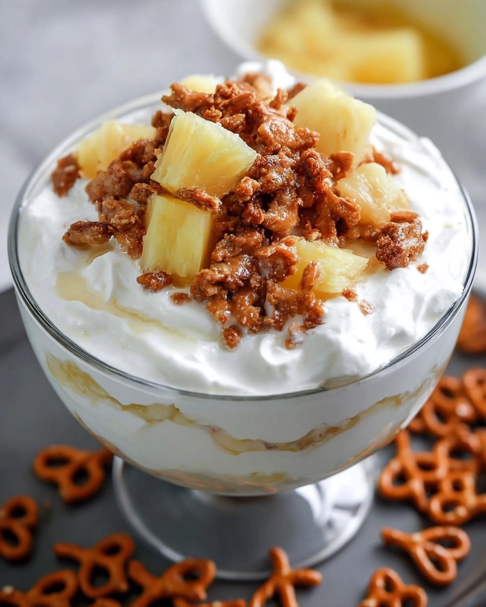 Pineapple Pretzel Salad Fluff