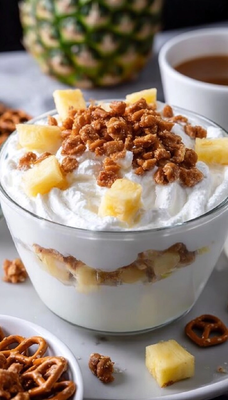 Pineapple Pretzel Salad Fluff