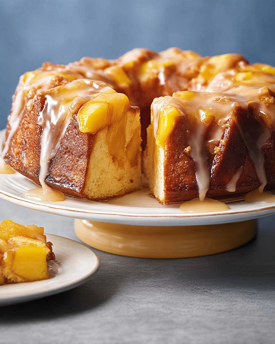 Unbelievably Delicious Peach Cobbler Pound Cake